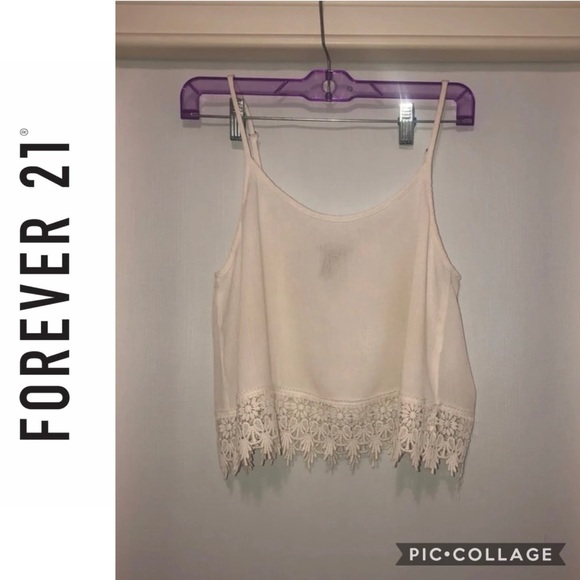 Forever 21 Tops - Forever 21 White Crop Top